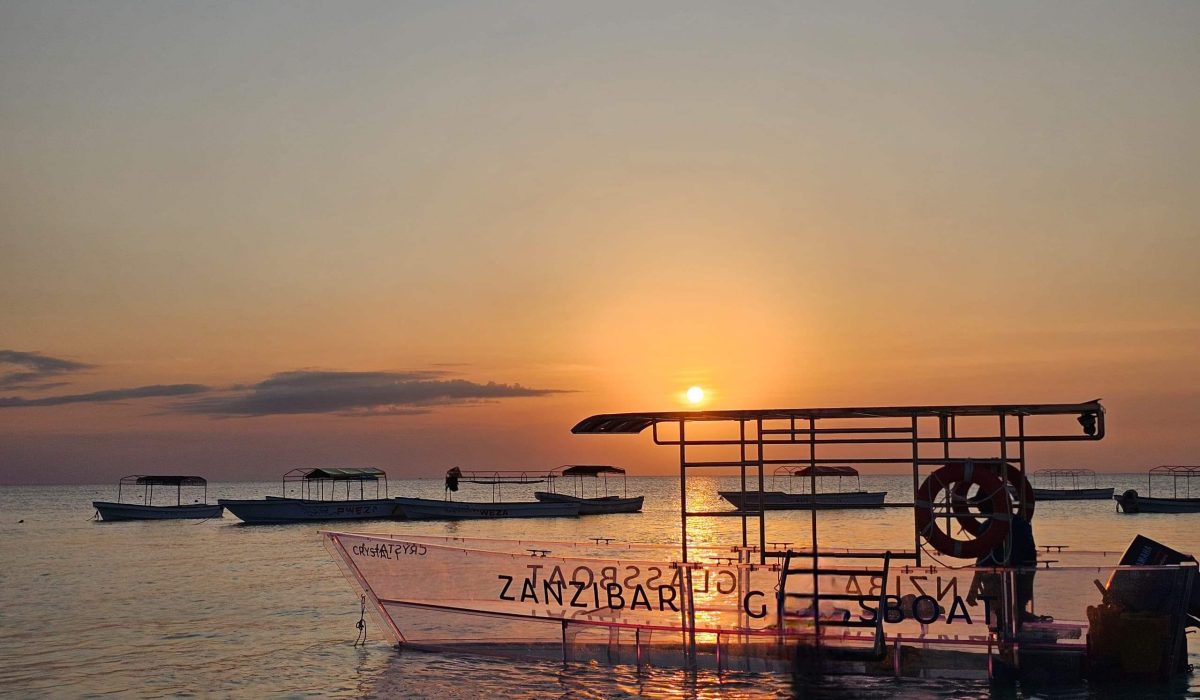 Zanzibar Glass Boat Sunset